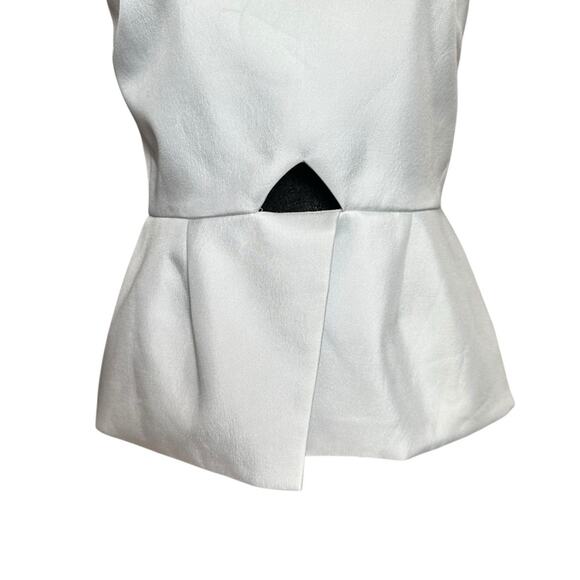 NICHOLAS Blue Silk Structured Tank Top Cut Out Regency Romantic Twee Coquette 8 - Picture 6 of 12